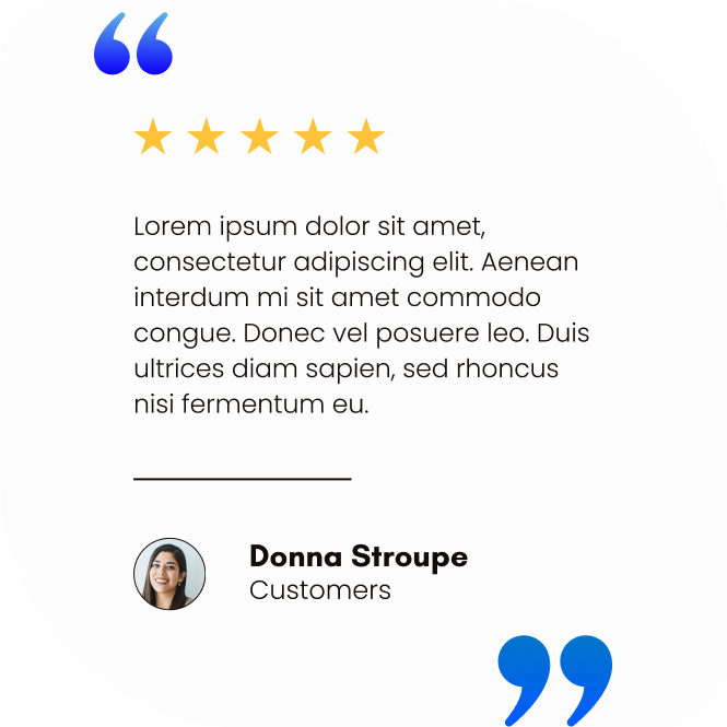 Blue and White Modern Customer Testimonial Reviews Instagram Post 1